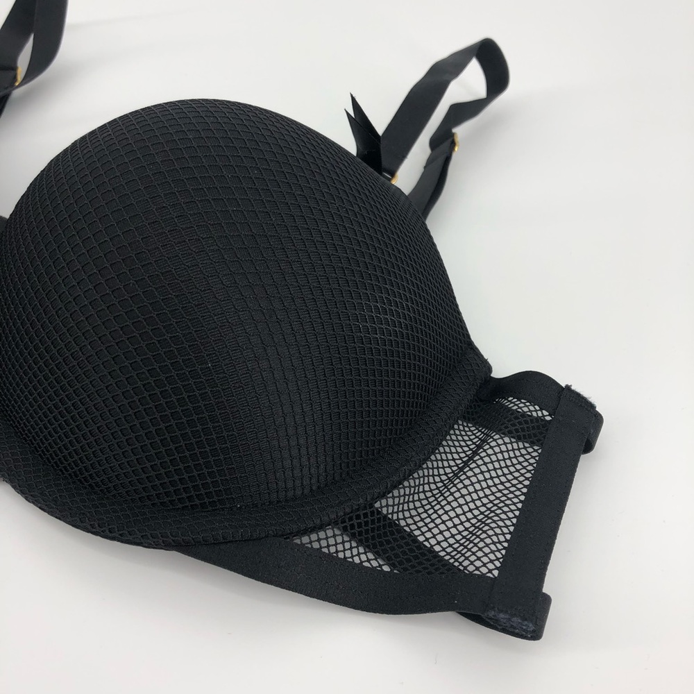 Victoria's Secret Bombshell Black Push-Up Bra with Mesh Sides - Women Intimates - Picture 6 of 7